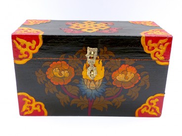 CTT48. Coffret Traditionnel Tibétain Noeud Sans Fin