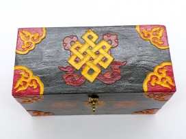 CTT48. Coffret Traditionnel Tibétain Noeud Sans Fin