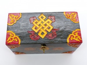 CTT48. Coffret Traditionnel Tibétain Noeud Sans Fin