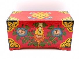 CTT49. Coffret Traditionnel Tibétain Noeud Sans Fin