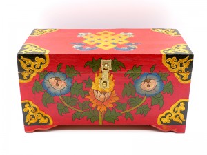 CTT49. Coffret Traditionnel Tibétain Noeud Sans Fin