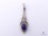 PA233 Pendentif Tibétain Argent Massif Lapis Lazuli