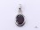 PA264 Pendentif Tibétain Argent Massif Grenat