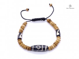 BrD214 Bracelet Tibétain Os de Buffle