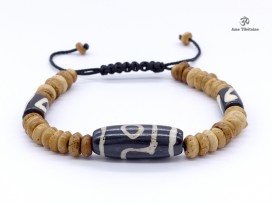 BrD214 Bracelet Tibétain Os de Buffle