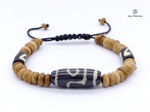 BrD214 Bracelet Tibétain Os de Buffle