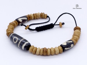 BrD214 Bracelet Tibétain Os de Buffle