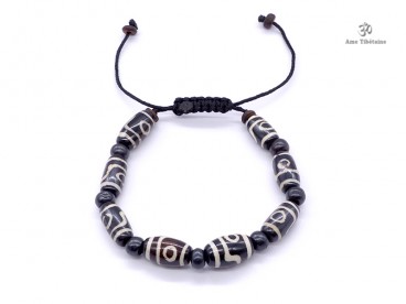 BrD215 Bracelet Tibétain Os de Buffle